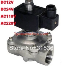 Для детей возрастом от 1 до ''Нержавеющая сталь нормально открытый клапан воды кислота электромагнитный Масляный клапан кислота Витон DC12V, DC24V AC110V или AC220V
