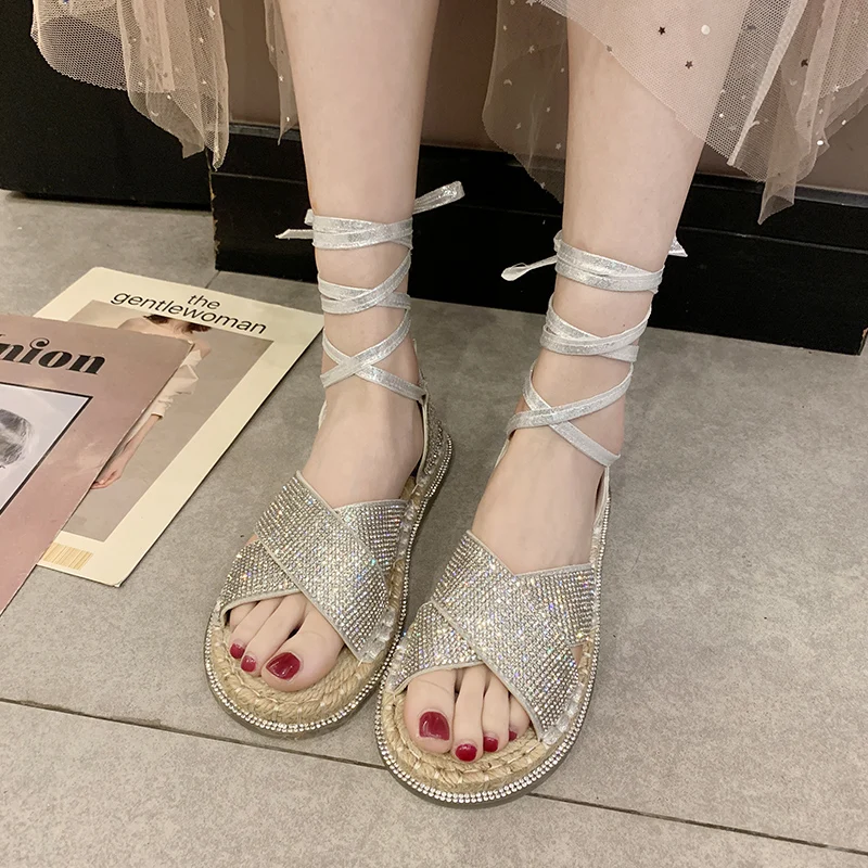 Beige Heeled Sandals Straw Shoes Women Slippers Clear Heels Crocs-shoes 2019 Women's Cross Black Handmade Fashion Female