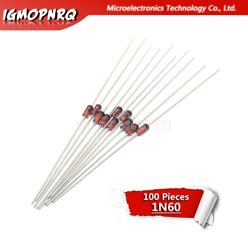 

100pcs 1N60 1N60P Schottky Germanium Diode TV Radio FM Detection new original