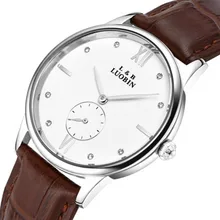 Fashion business casual relógio de pulso dos homens e das mulheres subiu goldren diamante mostrador do relógio com calendário pequenos segundos momo relógio de quartzo