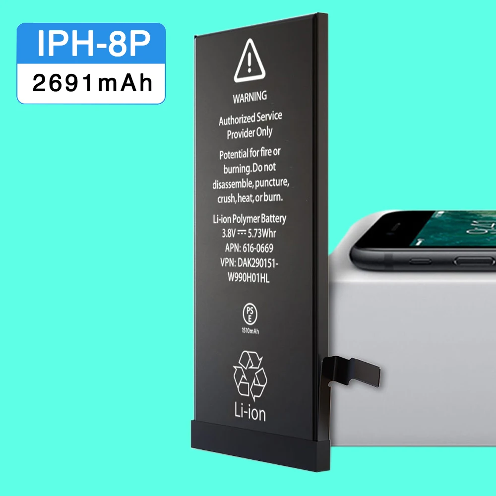Giutaat батарея для Apple iphone 8 Plus мобильный телефон 2691 mAh литий-полимерные батареи Бесплатный набор инструментов
