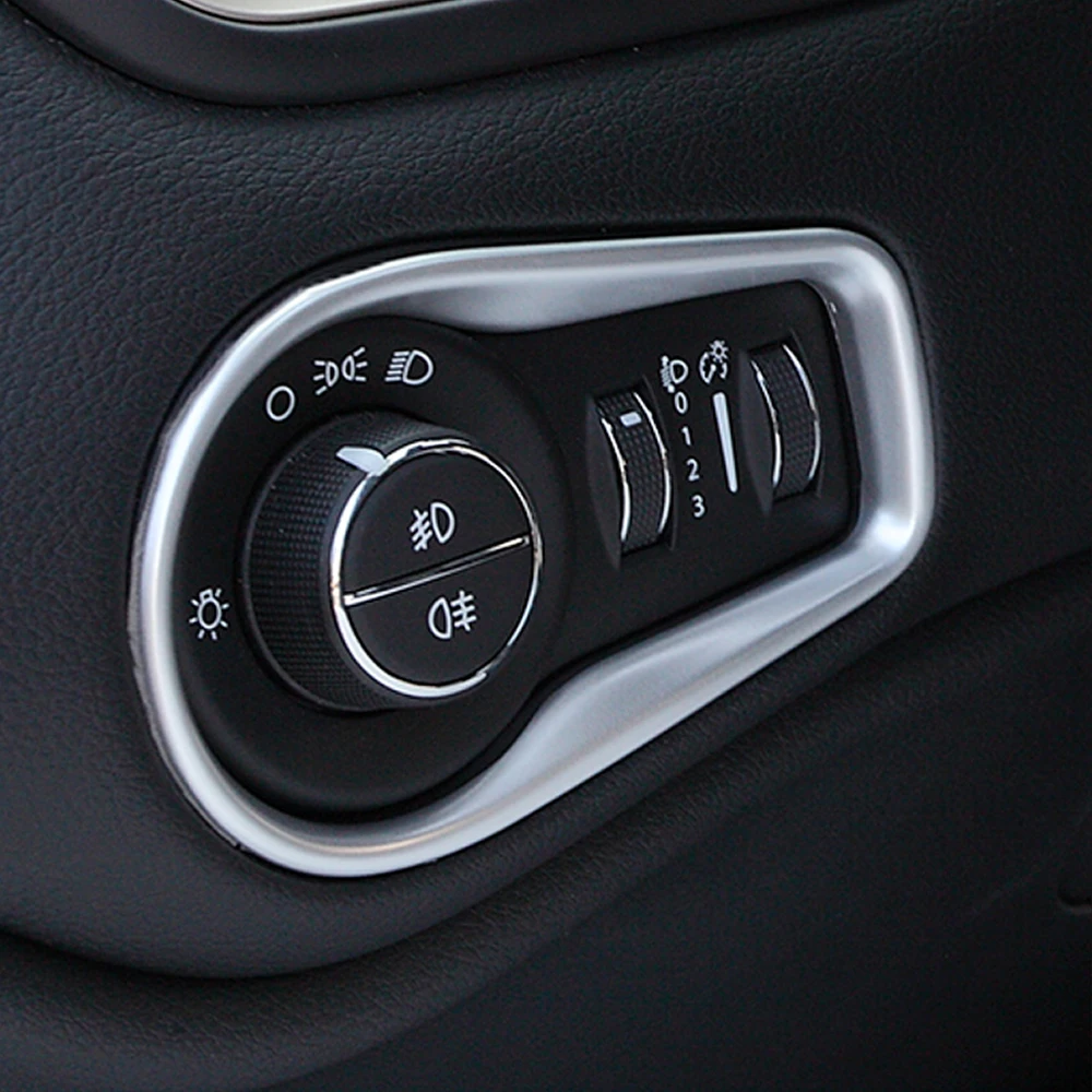 Headlight Switch Decorative Cover Trims For Jeep Renegade 16 ABS Interior Molding Frame Covers New | Автомобили и мотоциклы