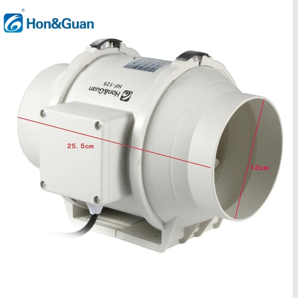 4-5 Inch 220V Silent Inline Duct Fan Booster Vent Fan Inline Ducting Fan Exhaust Ventilation fit for Household Office Hotel new