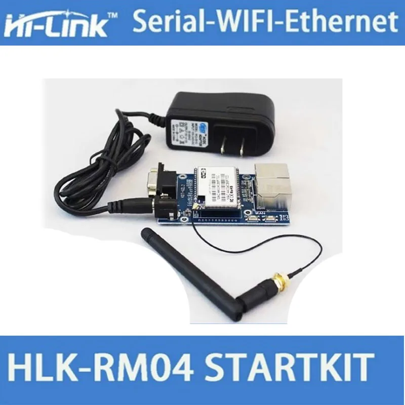 

RT5350 Serial Uart to wifi dual ethernet dual RS232 RS485 industrial wireless module with external antenna Start kit HLK-RM04