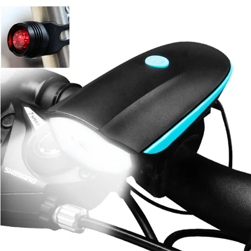 GIYO Bicycle Front Lights with Super Loud Bike Horn and Rear Light set