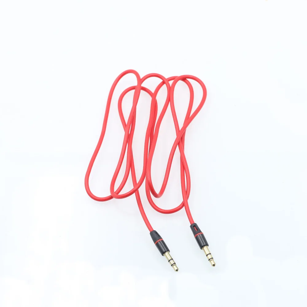 100pcs lot 3 5mm Audio Cable To 3 5 mm Male To Male Extension Cable Aux Jack to Jack Gold Plated Cable For Headphone Speaker