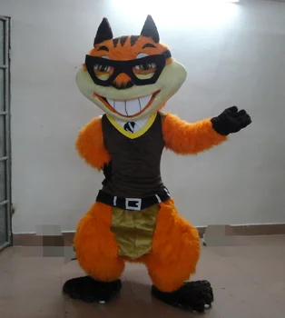 

high quality adult White chest orange squirrel mascot costume
