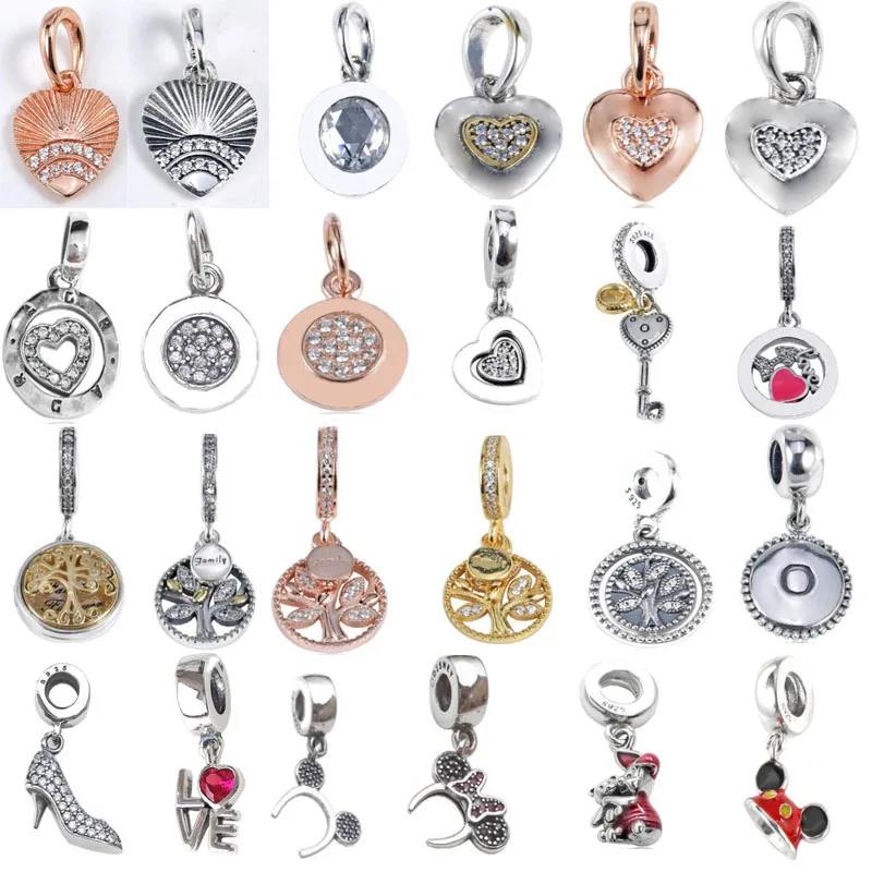 

New 100% 925Sterling Silver Fashion Love Pendant Series Beads DIY Suitable For original Bracelet Women Jewelry Charm