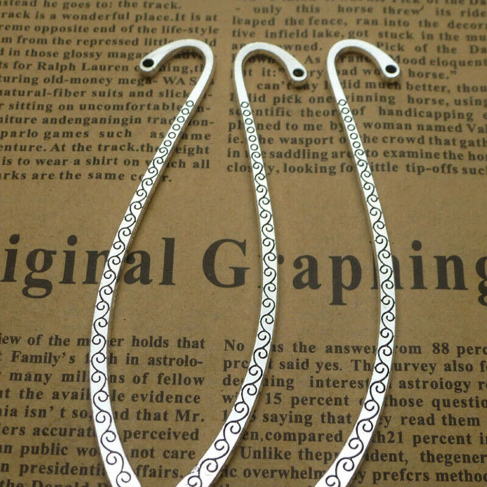 

20pcs DIY School Gift Bookmark Metal Tibetan Silver Label Stationery Paper Clips Decorations Office Students Hook Vintage