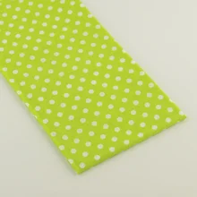 1 шт., 50 см x 50 см, стеганая салфетка в стиле пэчворк, клетчатая хлопковая ткань, предварительно вырезанная ткань для вышивания кукол, зеленый цвет, большой круг, узор в горошек