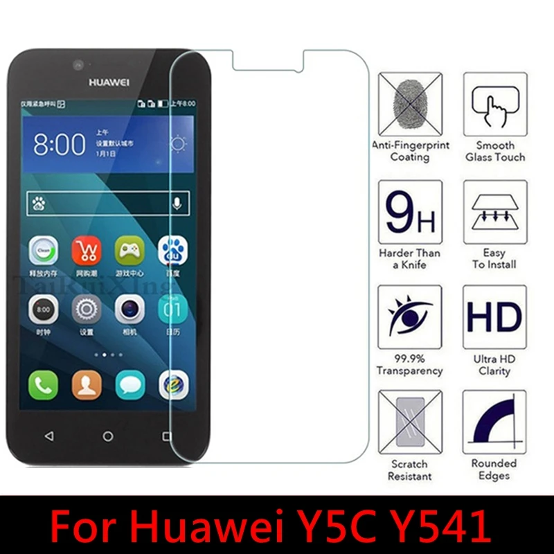 2.5D Закаленное стекло для Huawei Y5c Y5C 9H Высококачественная Взрывозащищенная