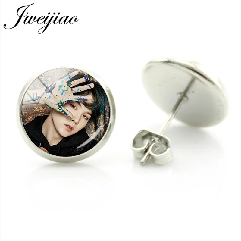 

JWEIJIAO BTS Bangtan Boys WINGS Album YOU NEVER WALK ALONE Stud Earrings Accessories For Mens And Womens Earring BTS165