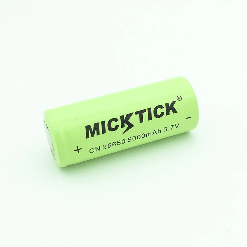 2 шт 3,7 V 5000mAh 26650 MICKTICK батареи Литий-ионные перезаряжаемые большой емкости T6 сильный светильник-вспышка