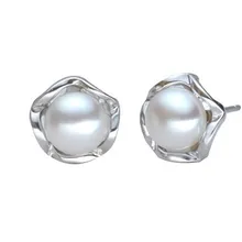 Серьги-гвоздики из пресноводного жемчуга, серьги с природным жемчугом, серьги из натурального жемчуга для очаровательных женщин