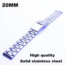 10 шт./лот Высокое качество 20 мм Твердый ремешок из нержавеющей стали металлические ремешки для часов-81015q
