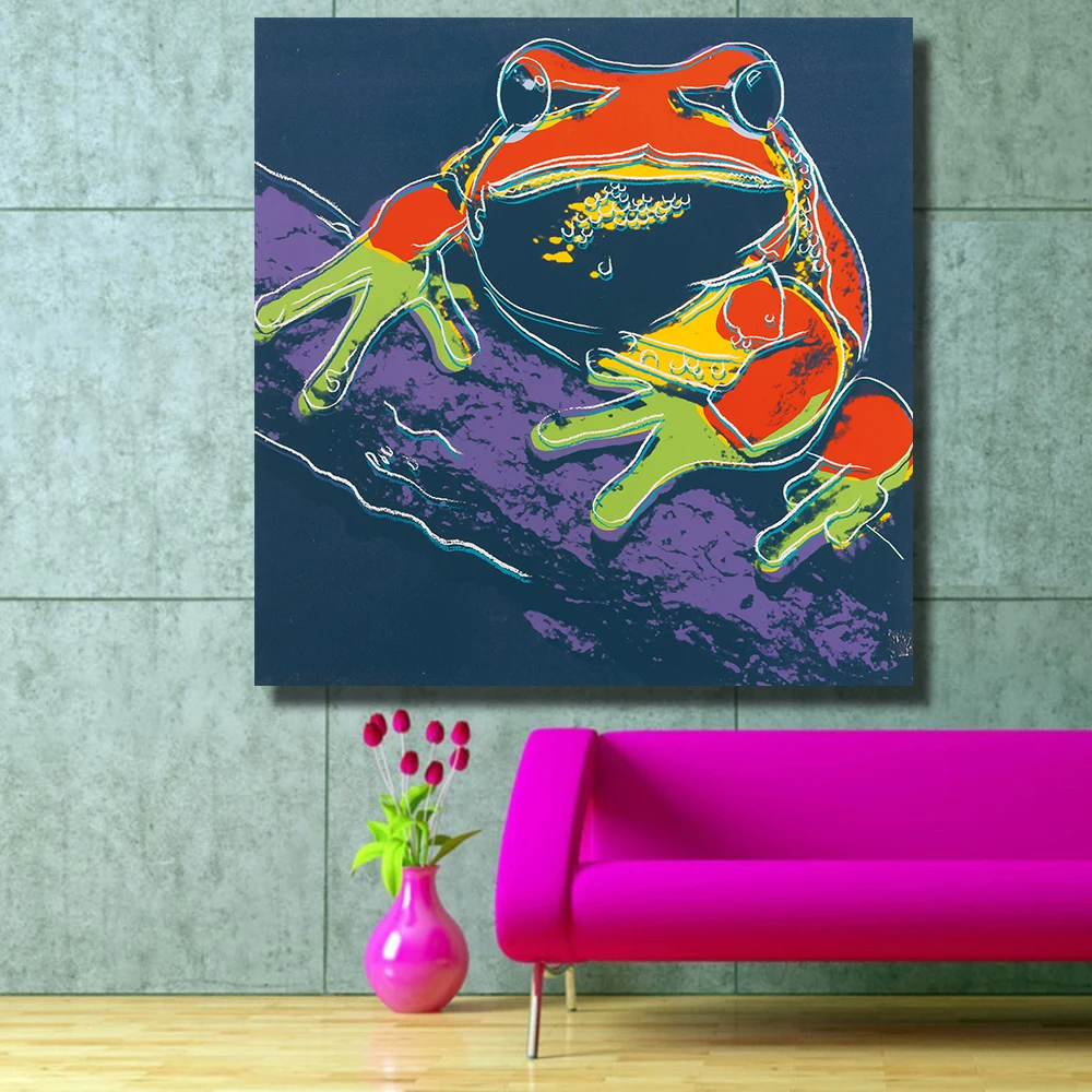HDARTISAN Andy Warhol лягушка картина маслом настенная живопись холст картины для