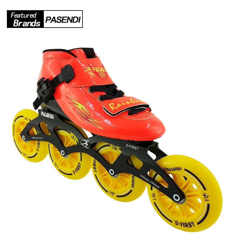 المهنية سرعة التزلج أحذية الكبار الاطفال المبتدئين pasendi الرول الزلاجات مضمنة تزلج 2018 الجديدة أحذية 4 عجلات patines