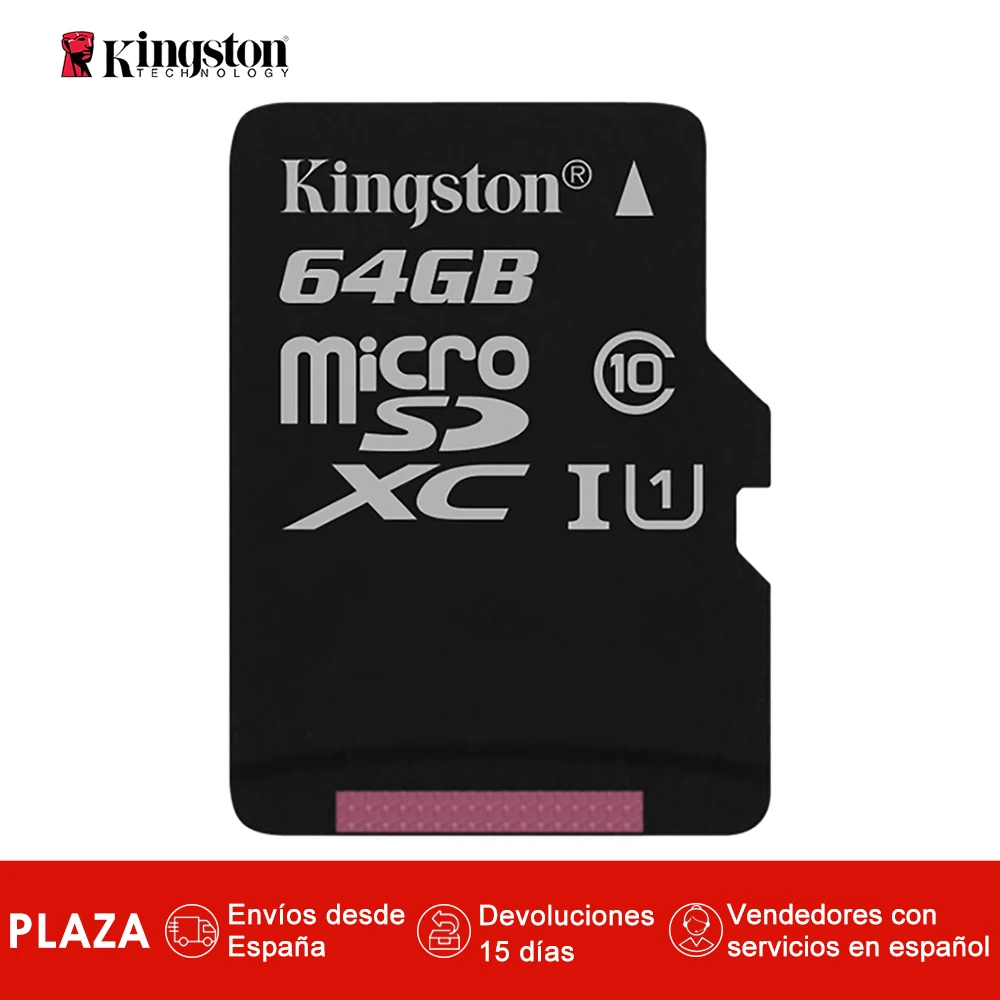 Kingston SDCS/64 GBSP MicroSD Canvas выберите 64 Гб velocidades de UHS I Clase 10 hasta 80 МБ/с./с lectura (con adaptador