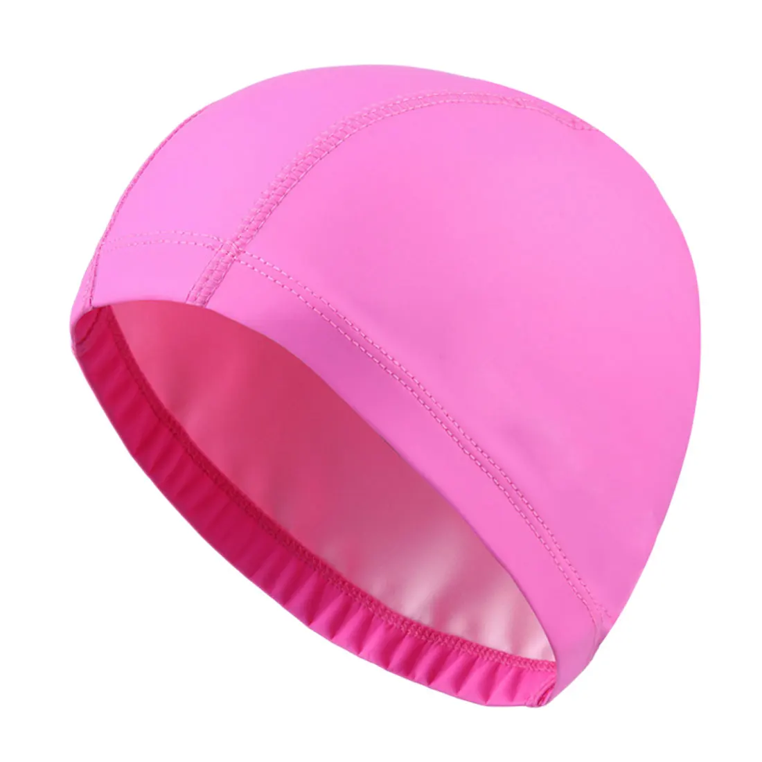 حار بيع مرنة للماء pu النسيج تحمي آذان طويلة الشعر الرياضية قبعة السباحة بركة ماء قبعة السباحة الحرة الحجم للرجال النساء