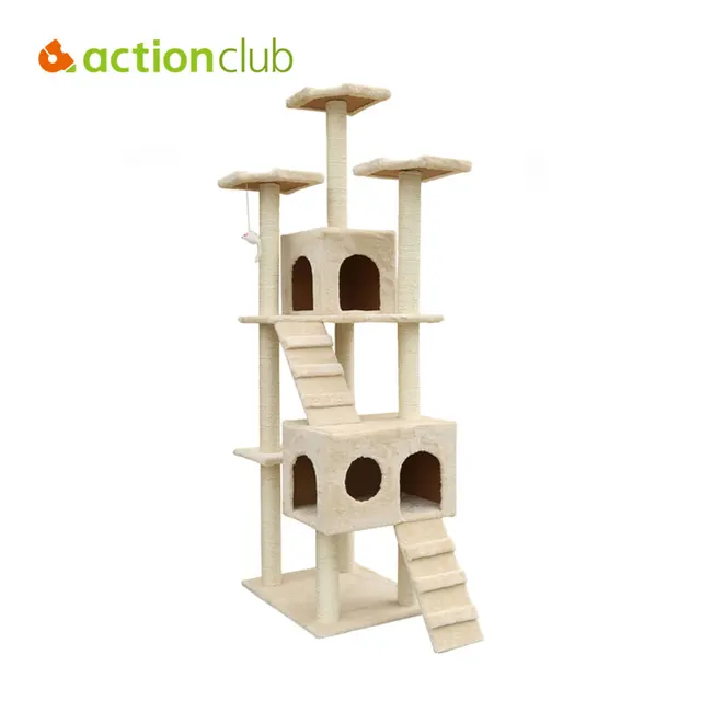 Actionclub Cat House Climbing Tower Condo Tree Scratching Post Actionclub Cat House Climbing Tower Condo Tree Scratching Post Furniture Kitty Play Toy 905 904