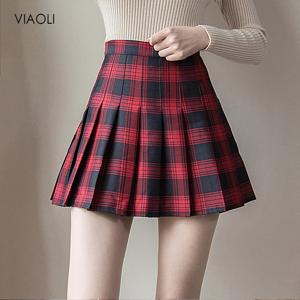 Plus Size Harajuku Short Skirt New Korean Plaid Skirt Women Zipper High Waist School Girl Pleated Plaid Skirt Sexy Mini Skirt Plus Size Harajuku Short Skirt New Korean Plaid Skirt Women Zipper High Waist School Girl Pleated Plaid Skirt Sexy Mini Skirt