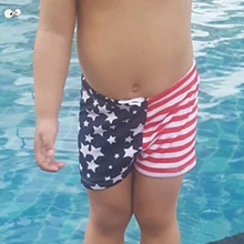 Детские Стрейчевые шорты в стиле пэчворк для мальчиков, пляжный купальник, быстросохнущие плавки-шорты для купания, летняя костюмная пляжная одежда, плавки