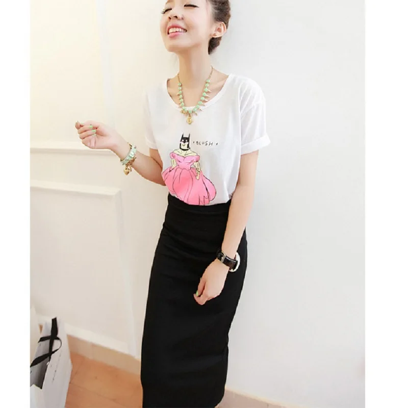 Корейские женские длинные юбки, высокая талия, тонкая юбка с разрезом, Saia Longa Rib Tight, посылка, юбка до бедра MY917