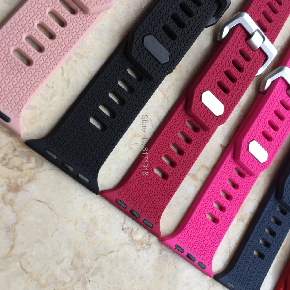 Ремешок силиконовый для Apple watch Series 3 2 1 38 мм 42 цветной спортивный сменный Браслет