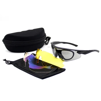 

Men 3 Lens Kit Army Goggles Sunglasses Military War Game Tactical Glasses Outdoor Sports Hiking Fishing Hunting Eyewear