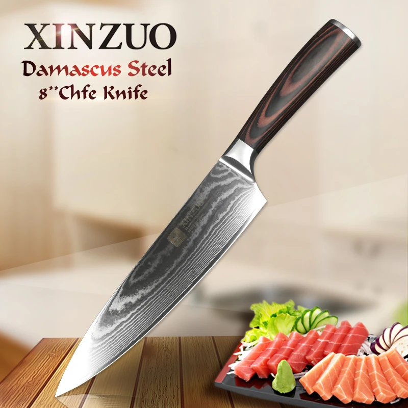 XINZUO 8" Chef Knives Handmade Japan VG10 Damascus Stainless Steel