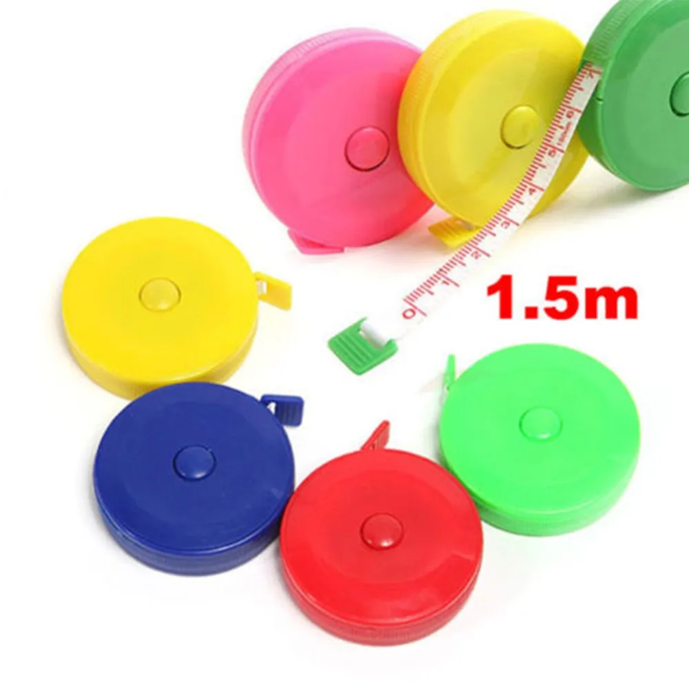 

TTAKA7 portable 1.5m retractable ruler centimeter/inch tape measure mini ruler Colorful cute design Metric Calculator Tools