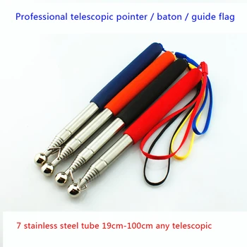 

Wen Xi X3 1m Professional Telescoping Stainless Steel Telescopic Flag Pole for Teaching Pointer Tour Guide Banner Flagstaff