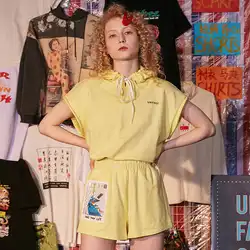 UNIFREE tide бренд 2019 женские новые яркие цвета тип личности Простые Harajuku стиль повседневные модные шорты UHA192P041