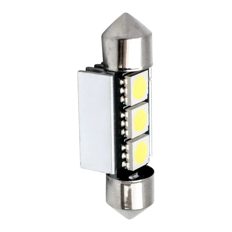 1 шт. 36 мм/39 мм C5W 3SMD 3 SMD 5050 светодиодный CANBUS без ошибок гирлянда лампы номерного знака автомобиля светильник Авто Корпус укрыты внутренной сводной лампы 12V