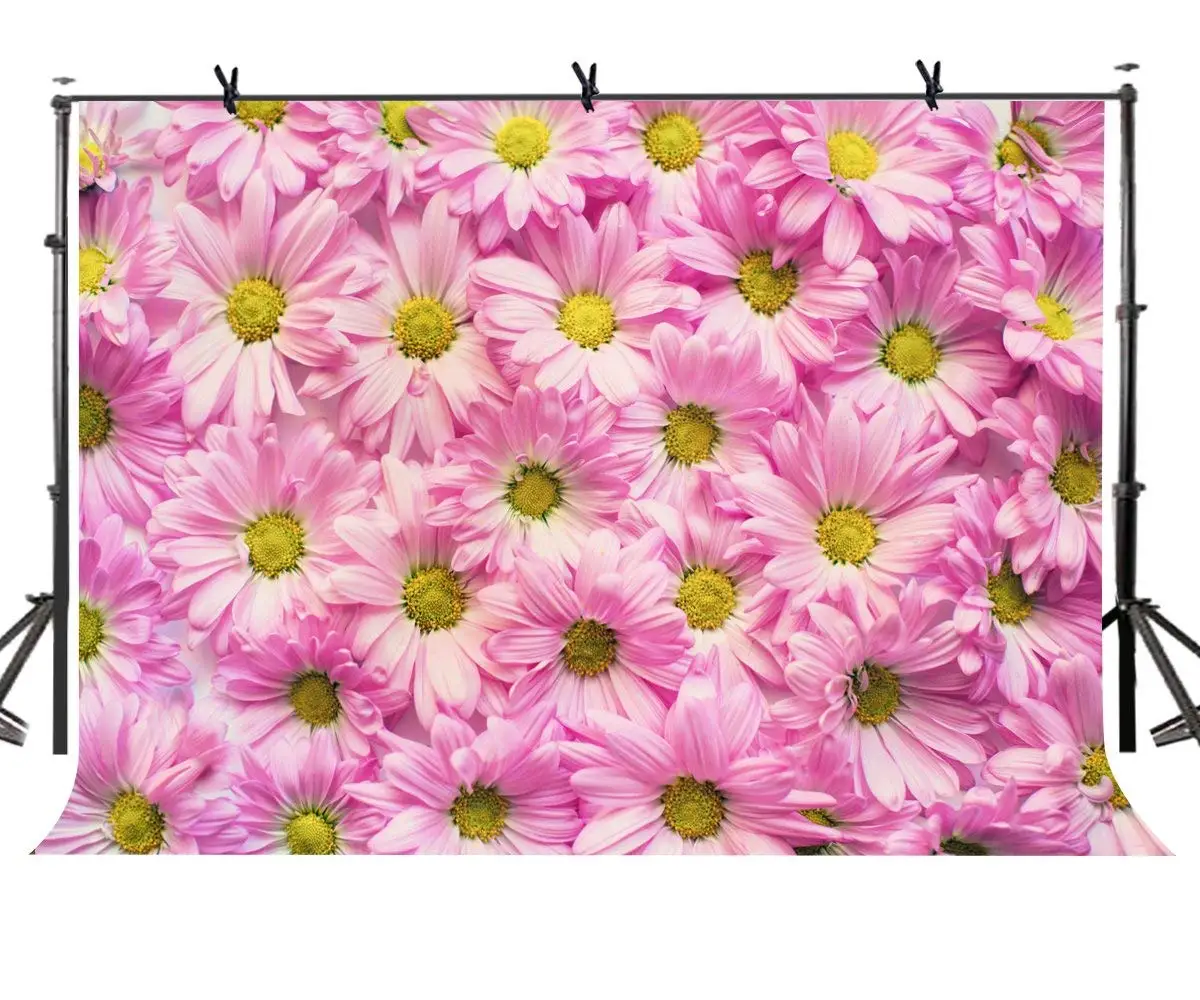 7x5ft красная Маргаритка фон парча кластеры фотографический и студийная