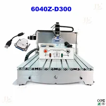 CNC Wood Milling Machine 6040Z-D300 CNC Router Engraving Machine with Ball Screw for stone woodworking with USB parallel adapter