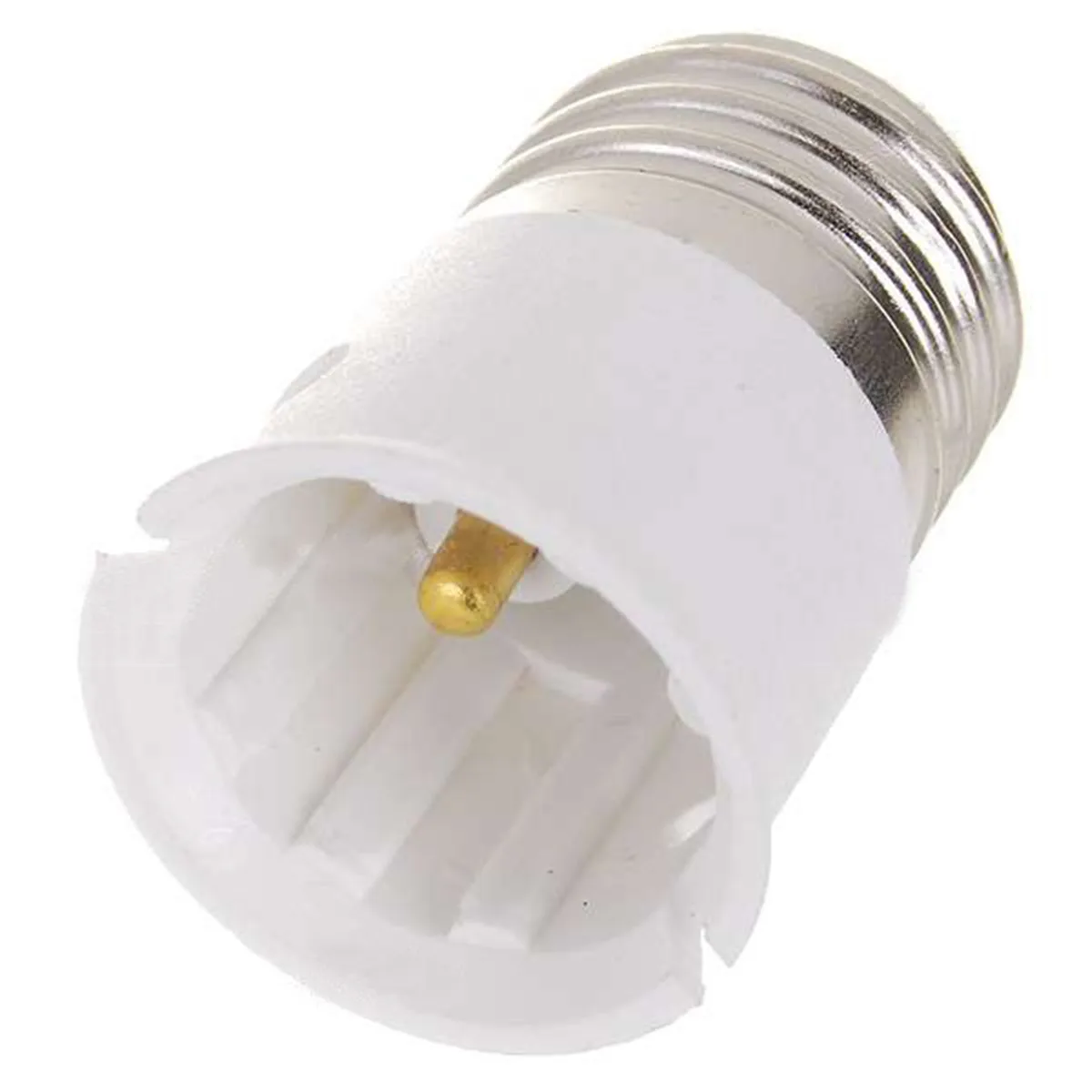 

Smuxi 2Pcs B22 to E27 Base LED Light Bulb Adaptor Lamp Converter Holder Edison Screw ES E27 To Bayonet BC B22