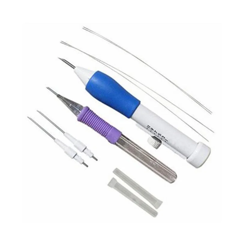 

MESOPOTAMIA Amazing Pratical ABS Plastic DIY Crafts Magic Embroidery Pen Set 1.3mm 1.6mm 2.2mm Punch Needle Sewing Accessories