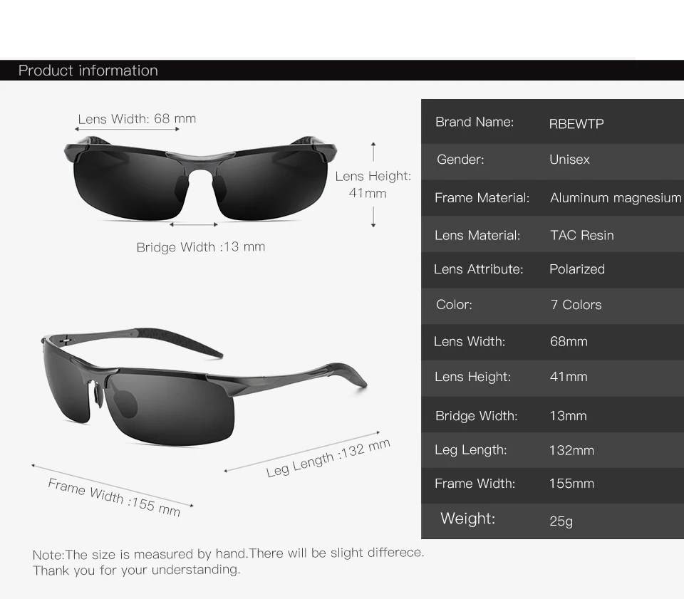 RBEWTP алюминиево-магниевые мужские солнцезащитные очки, поляризационные, Золотая оправа, без оправы, солнцезащитные очки oculos, мужские очки, аксессуары для мужчин 8177