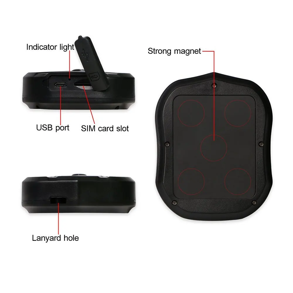 GPS Tracker Car Tracker Vehicle GPS Locator TK905 TK905B Waterproof Magnet Standby 60Days Real Time LBS Position Lifetime Free