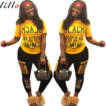 

Fashion Street Tide brand letter print pants set two-piece set Casual popular letter design pattern High quality women's two-pie