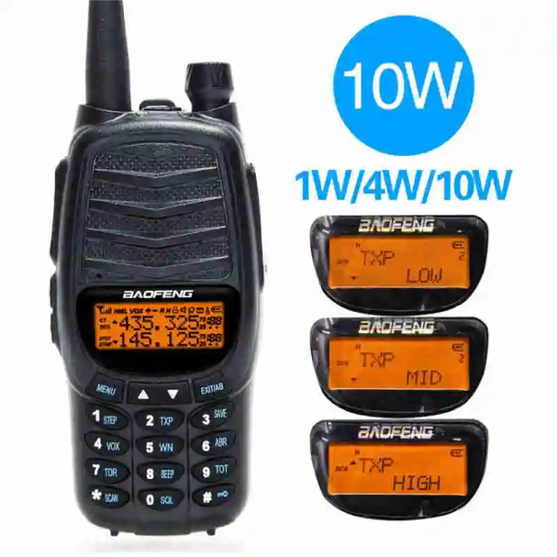 

2019 Baofeng UV-X9 Plus Walkie Talkie 10watts powerful VHF/UHF 10km Long Range upgraded of uv82 Communicator Radio