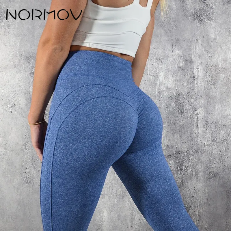 Normov Fashion Yoga Pants Sport Leggings Women Sport Fitness V Shape Legging Push Up Leggings