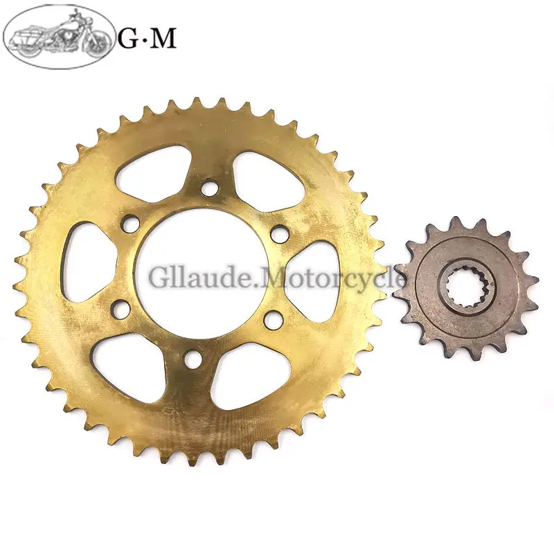 

520 Chain Front & Rear Sprocket gear 16 and 43 Teeth For Kawasaki ZX6R ZX600 2007-2015 ZX-6R ZX636 2013-2019 KLE650 Versys 07-19