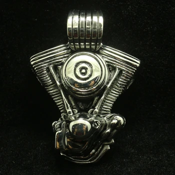 

Men Boy 316L Stainless Steel Big Heavy Engine Motorcycle Biker Pendant