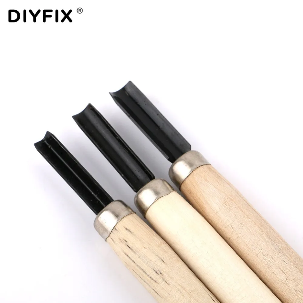 DIYFIX 12Pcs Wood Carving Hand Chisels Knife Tools Set for Woodcut Working Clay Wax Arts Craft Cutter Woodworking Hand Tools Set - Image 3