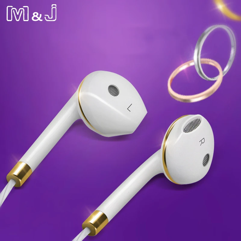 M& J проводные наушники для Iphone 6S 6 5 Xiaomi Hands free гарнитура бас наушники стерео наушники для Iphone samsung наушник