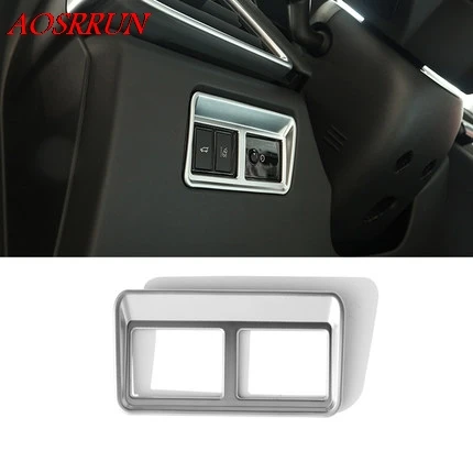 

car Accessories For Jaguar F-PACE F PACE 2016 2017 Front Headlight Head Light Lamp Switch Button Molding Cover Kit Trim styling