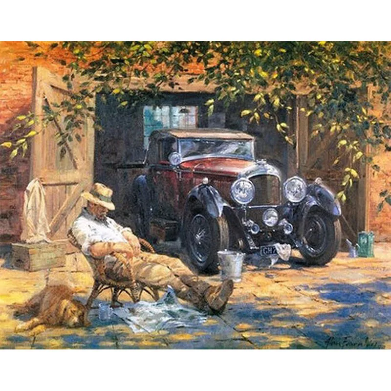

Frameless Relax Car DIY Painting By Numbers Landscape Picture By Numbers Modern Wall Art For Home Decor 40x50cm Decor