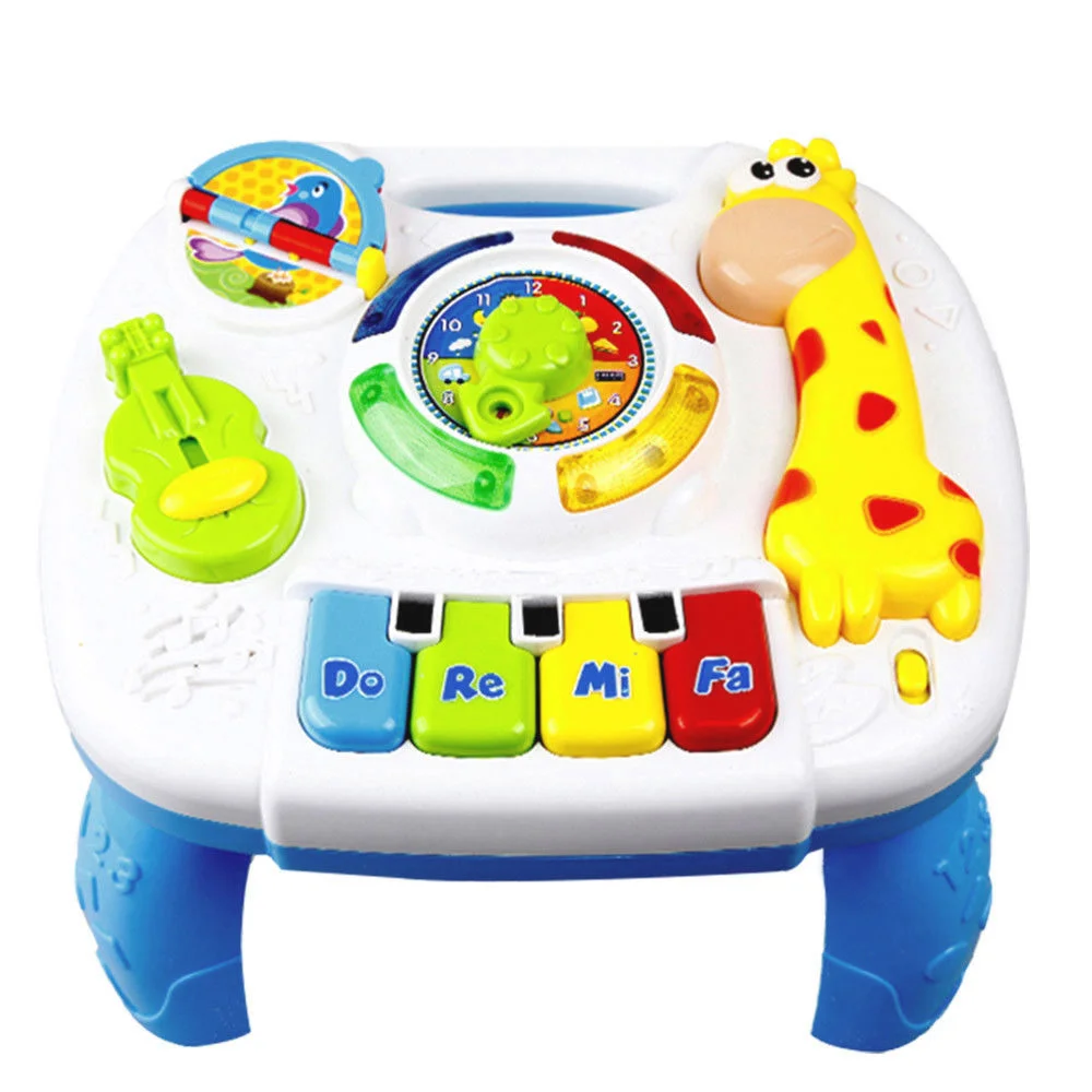 

LED Light Music Learning Table Giraffe Learning Desk Kids Multifunctional Electric Educational Toys